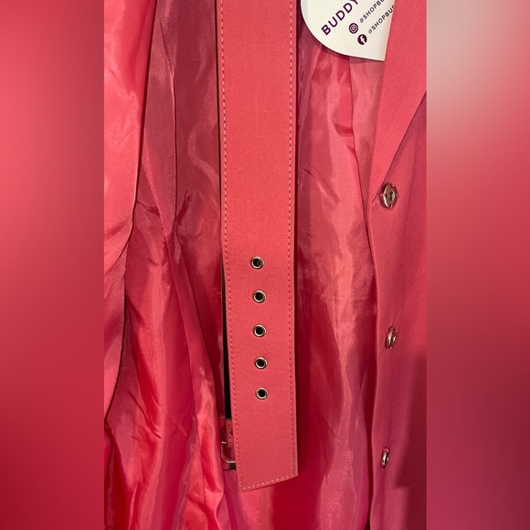 Buddy Love Pink Feather Cuff Suit Jacket - Picture 10 of 12